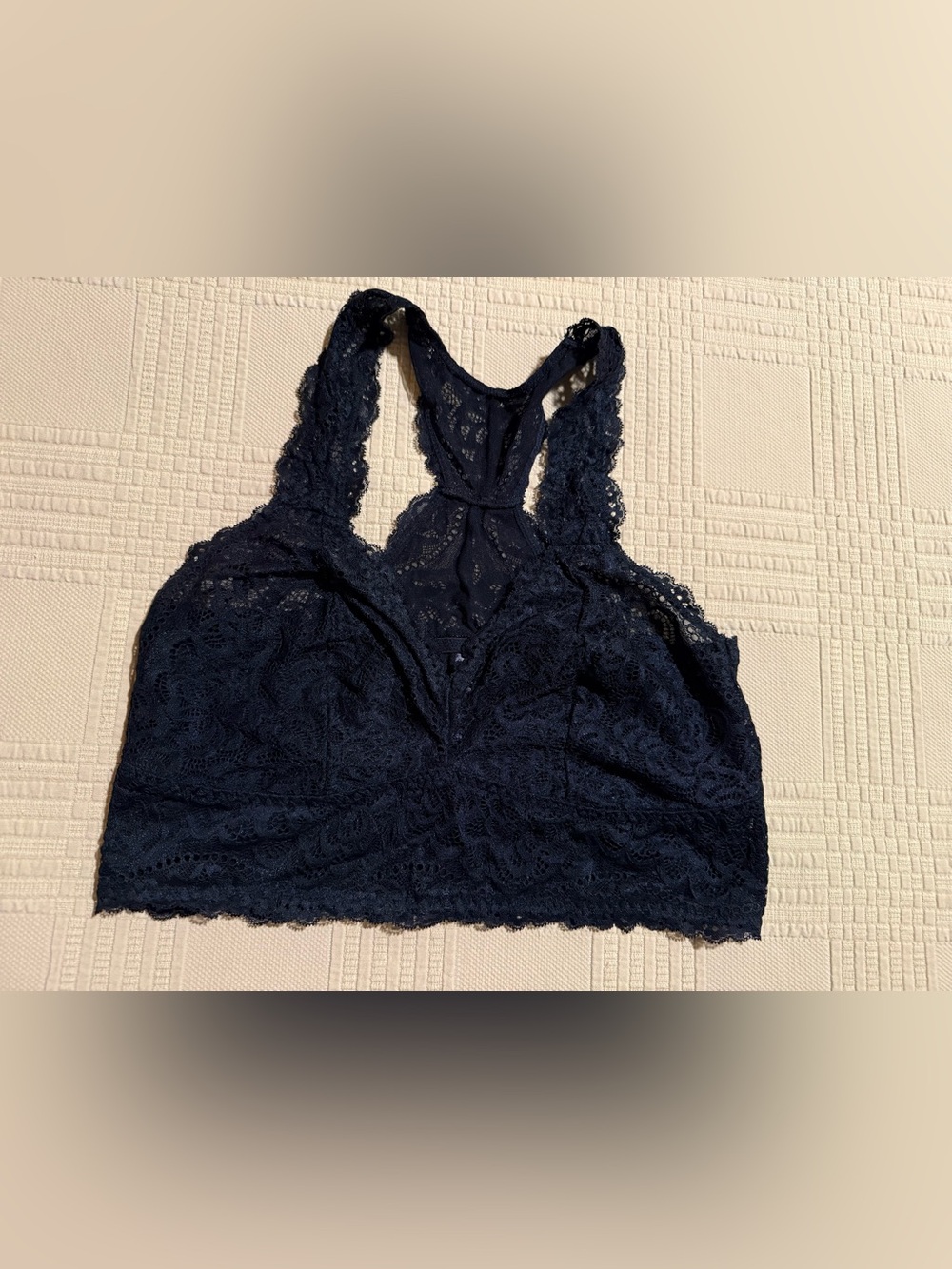 Torrid Unlined Lace Racerback Bralette Rich Black Size 0 NWOT